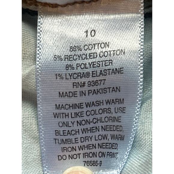 Ana Demin Jean Shorts High Rise Distressed Fray Hem Medium Wash Women’s Size 10 - Picture 6 of 6